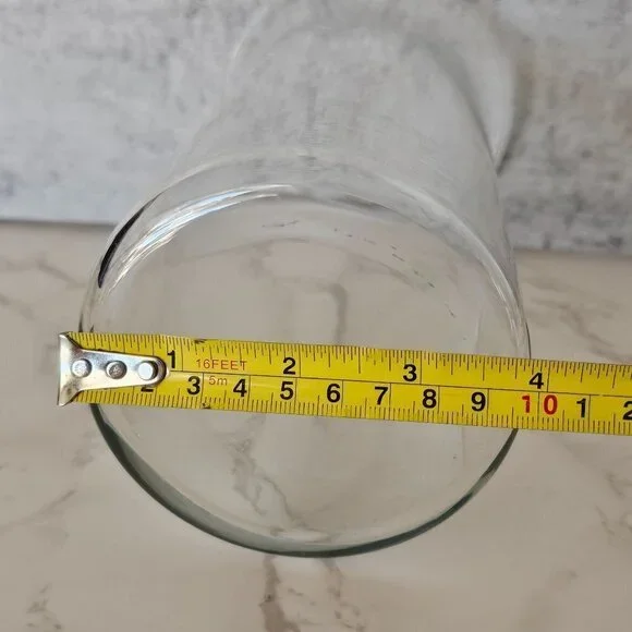 Hand Blown Glass Cylinder Vase Candle Holder Flared‎ Rim - Picture 4 of 7